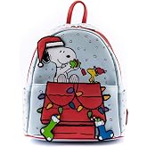 Loungefly Peanuts Gift Giving Snoopy and Woodstock Womens Double Strap Shoulder Bag Purse