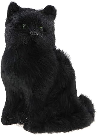 Adorable Peluche En Forme De Chat Realiste Decoration D Interieur Pour Tableau De Bord De Voiture Cadeau D Anniversaire Pour Enfants Chat Noir Amazon Ca Jeux Et Jouets
