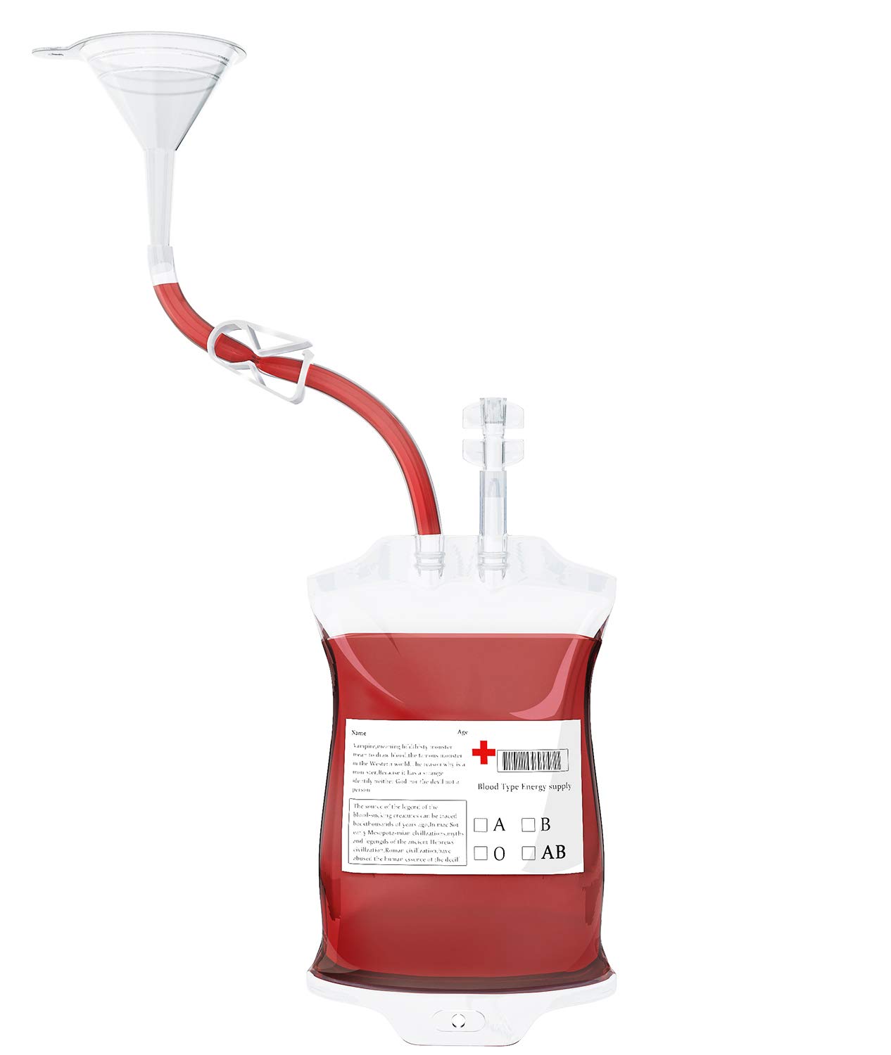 Trooer 12 Pack Halloween Blood Bags for Drinks 11.8 Fl Oz IV Bag Live