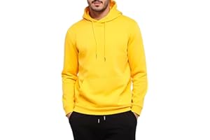 LINMYZAI Men's Fleece Hoodie Pullover Long Sleeve Hooded Sweatshirt Drawstring Kangaroo Pocket Athletic Hoodies