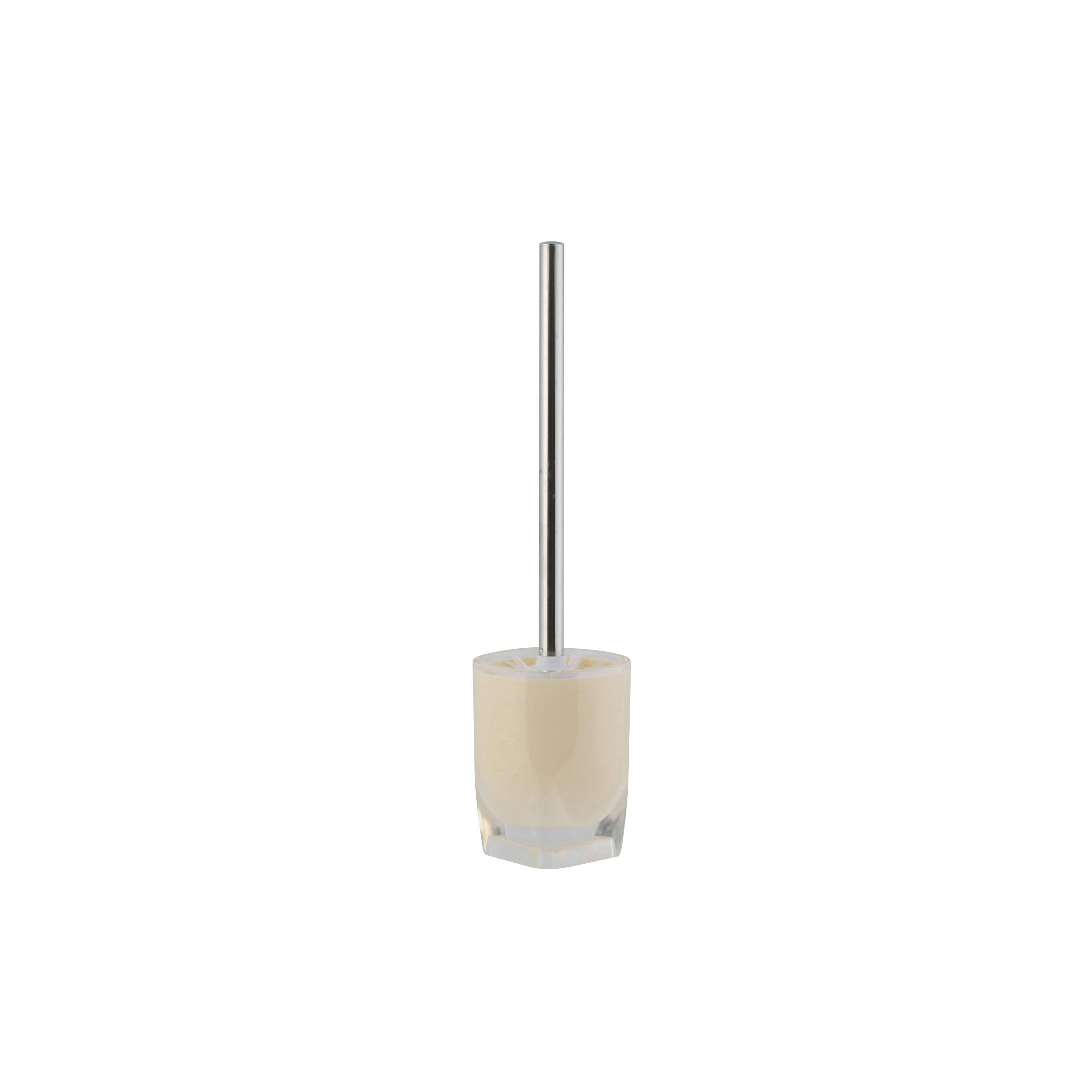 axentia Graz toilet set, plastic, diameter approx. 10 cm, Plastic Stainless Steel, Pastellgelb, Ø ca. 10 cm