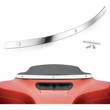 Chrome Steel Batwing Fairing Windshield Trim For Harley Touring 2014-2023 – YHMTIVTU