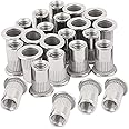 30pcs M8 Rivet Nuts Stainless Steel Threaded Rivet Insert Nuts Rivnuts Nutsert M8-1.25mm