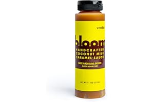 Bloom Caramel Vanilla Coconut Caramel Sauce – Vegan, Dairy-Free Dessert Topping, Small Batch Artisanal Quality, Made with Premium Ingredients, Perfect for Coffee, Ice Cream, and Baking – 11oz