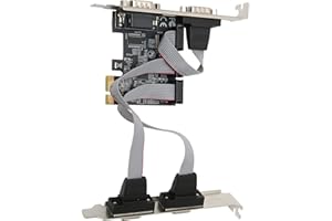 4 Port PCI Express RS232 Serial Adapter Card, PCIE Expansion Card PCI Express X1 to Interface 4 RS232 Serial Ports Wide Appli
