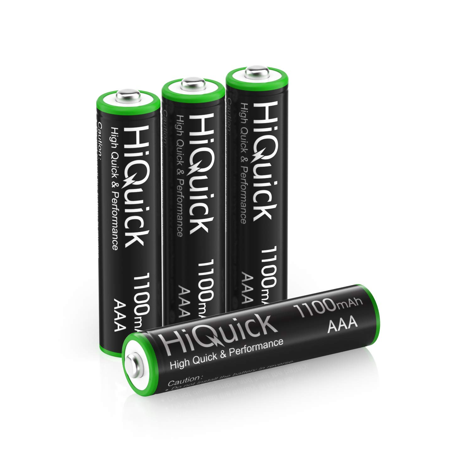 HiQuick Rechargeable Batteries AAA 1100mAh High Capacity Performance 1.2V, Per-charged Ni-MH AAA Battery Pack of 4 — image 1
