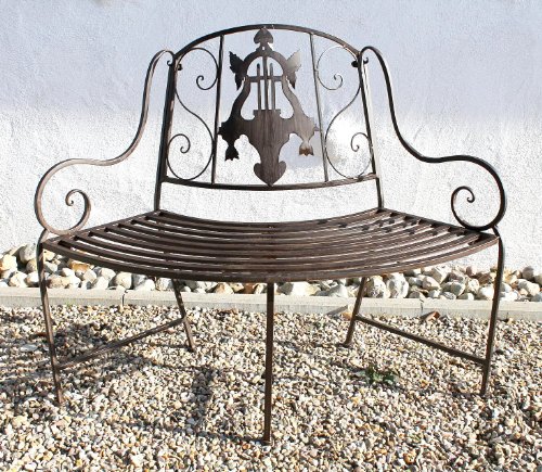 DanDiBo Gartenbank Metall Halbrund 130838 Gartenbank Sitzbank Baumbank 2 Sitzer 116cm Rundbank – Bild 3