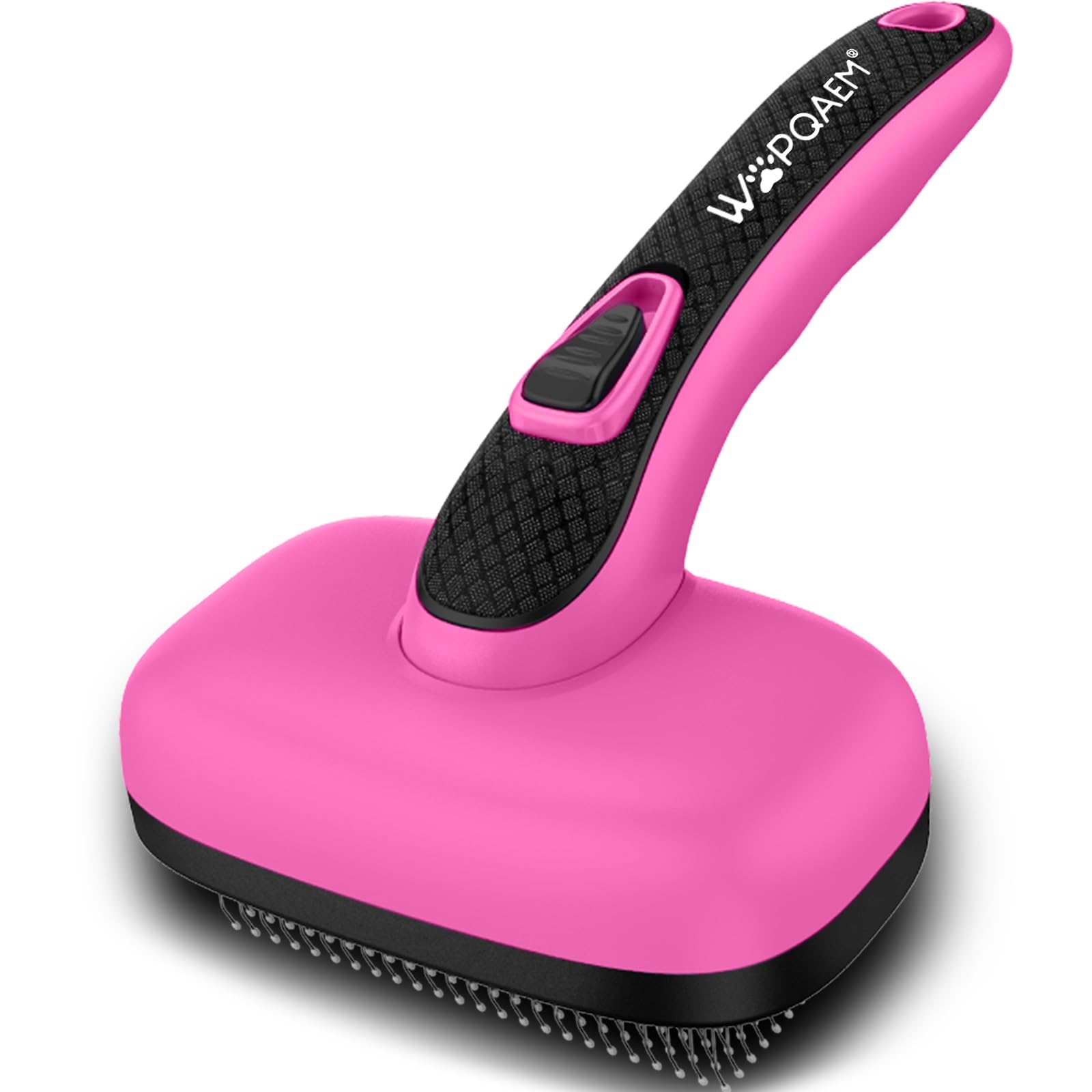 WOPQAEM Dog Brush, Self Cleaning Slicker Dog Brush for Shedding & Grooming Short or Long Haired Cats, Furminator for Pets, Pink