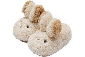 Caistre Toddler Slippers Girl Kids Bunny Cute House Slipper Fuzzy Slippers Winter Slipper Warm Slippers Soft Plush Boy Indoor Slipper