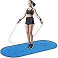 Jump Rope Mat 71"/63"x24" Larger Non-Slip Indoor Outdoor Exercise Fitness Mat, High-Density Workout Shock Absorption for Home Gym Flooring Concrete Jumping Rope