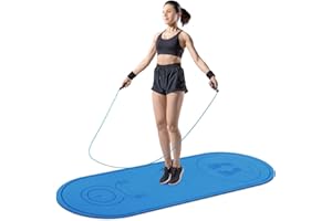 DOFOPO Jump Rope Mat 71"/63"x24" Larger Non-Slip Indoor Outdoor Exercise Fitness Mat, Crossrope Jump Rope Pad, High-Density Workout Shock Absorption Jump Mat for Home Gym Flooring Concrete Jumping Rope
