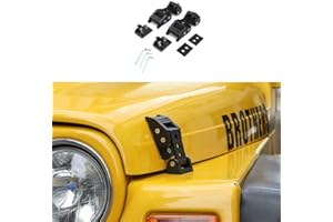 JeCar Aluminum Hood Latches for Jeep Wrangler TJ 1997-2006 Hood Latches Catch Set (Eliminates Hood Flutter)