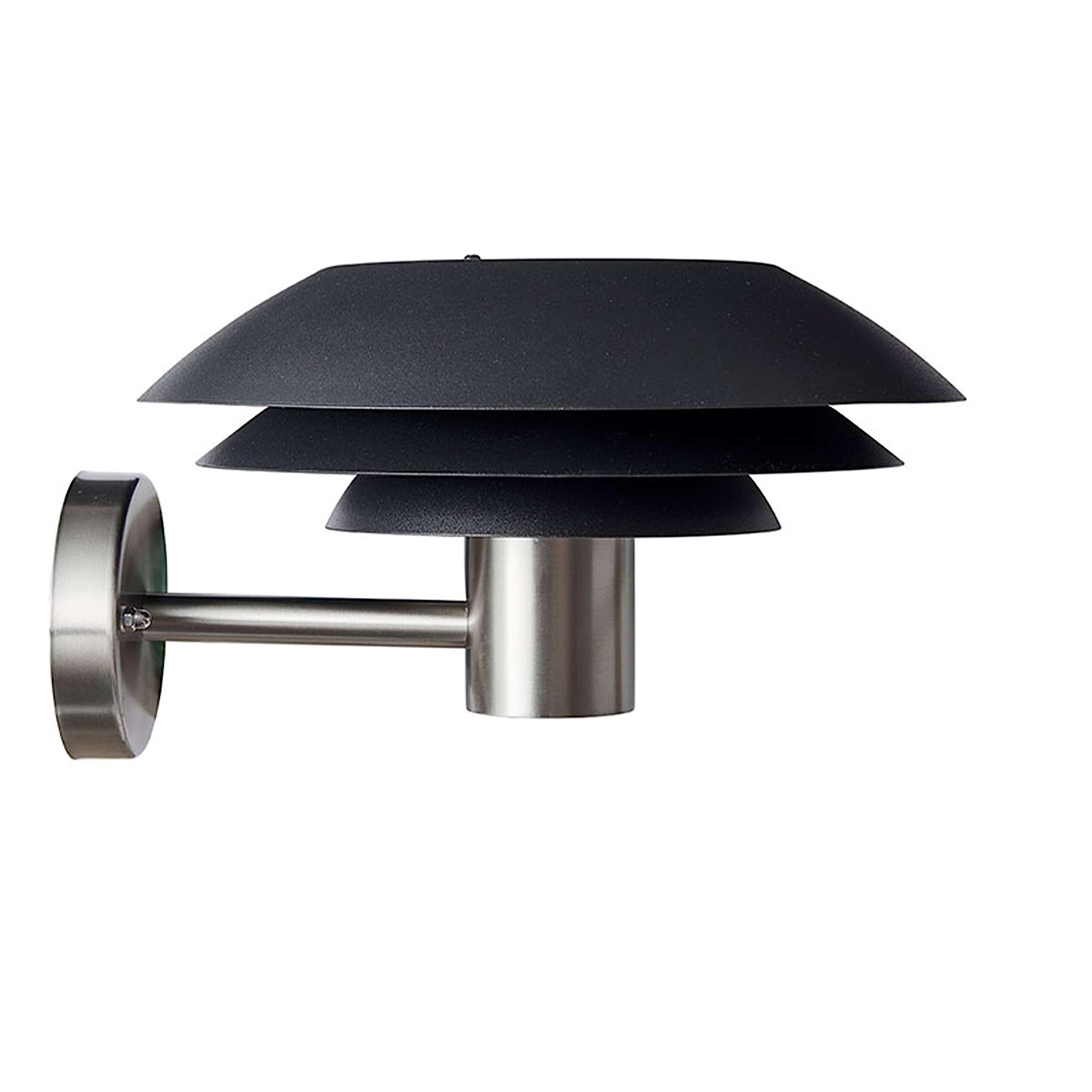 Dyberg Larsen DL31 Outdoor Wall Lamp, Black/Steel