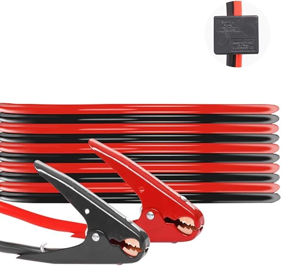 Kvsrr Booster Cables 30 Feet 1 Gauge 1000A Heavy Duty