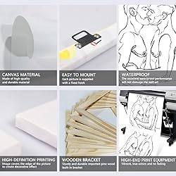 Men Gay Wall Art 3 Panels Black and White Pictures