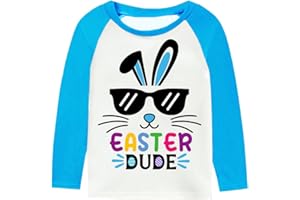 DDSOL Toddler Boys Easter's Day Shirt Baby Girls Raglan Sleeve Easter Dump Truck T-Shirt Bunny Eggs Boys Tee Top 2-7 Years