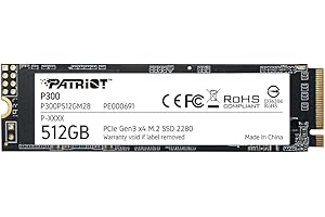 Patriot P300 M.2 PCIe Gen 3 x4 512GB Low-Power Consumption SSD