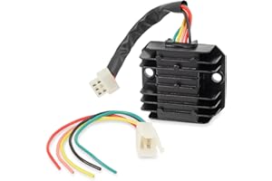 HANQIMOTO 12V 5 Wire AC Voltage Regulator Rectifier for CG 125cc 200cc 250cc GY6 125cc 150cc 200cc 250cc Engine ATV Dirt Bike Go Kart Scooter Moped