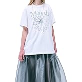 mardi mercredi Unisex FLOWERMARDI Graphic T-Shirt, 100% Cotton, Relaxed Fit, Gender-Inclusive Bold Logo