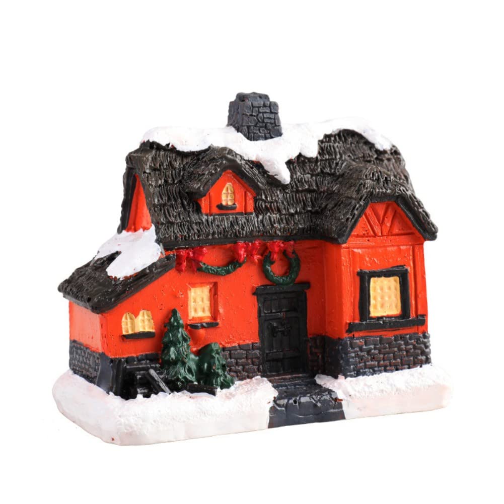 Christmas Village Light Up House, LED Lighted Christmas Village Houses