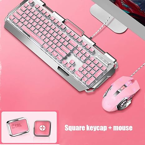 8str9ds Spiel Mechanische Tastatur Und Maus Set Mit 30 Arten Von Lichteffekten Und 104 Tasten Ohne Konflikt Rosa Madchen Herz Usb Schnittstelle Square Keycap Amazon De Kuche Haushalt
