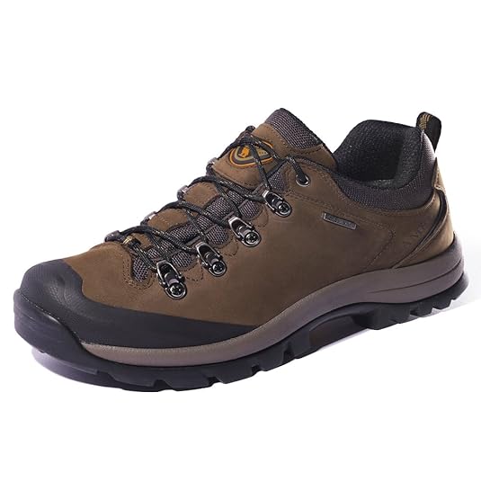 CAMEL CROWN Damen Wanderschuhe Wasserdicht Trekkingschuhe Outdoorschuhe Nubuk Leder Anti-Rutsch-Sohle Leichte Atmungsaktive B