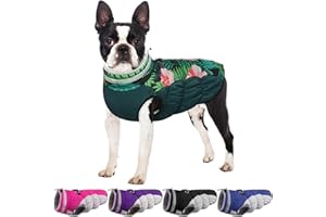 OUOBOB Dog Jackets for Medium Dogs,Medium Dog Coat,Warm Pet Winter Coat Zip Up Back,Waterproof Dogs Jacket with D-Ring,Pet Cold Weather Coats with Fleece Lined, Snowsuit Pug Boston Terrier,M