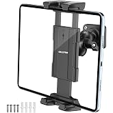OHLPRO for iPad Wall Mount Tablet Holder, Adjustable Drilled Base with 2" Support Arm Stand for 5-13" iPad mini Pro Air, Fire HD, Galaxy Tab, Switch and Phone - 360&deg; Viewing, Adjustable Tilt