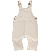 Ledy Champswiin Infant Boy Girl Overalls Gender Neutral Baby Solid Color Clothes Suspender Pants