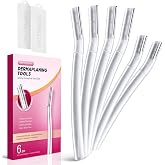 Dermaplane Razor for Women Face, (6 Count) Professional Dermaplaning Tool for Peach Fuzz, Facial and Eyebrow Hair Removal, Gentle Skin Exfoliation Blade