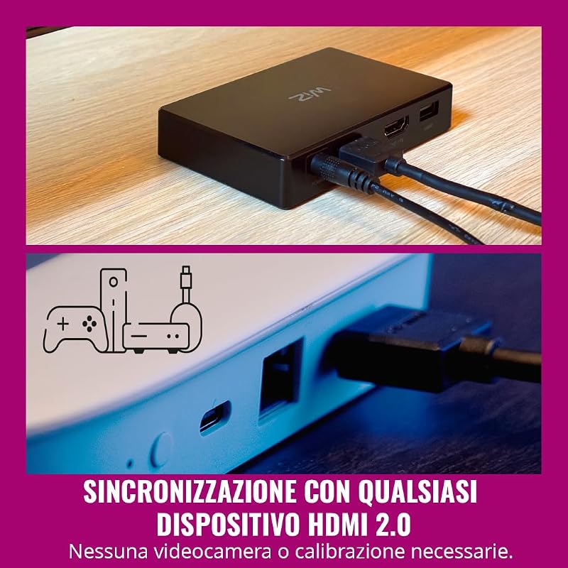 HDMI Sync Box con Striscia LED RGBIC per TV da 75"-85"