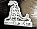 3m Reflective Gadsden Don't Tread on Me Tactical Tactical Morale Decal Sticker - Black