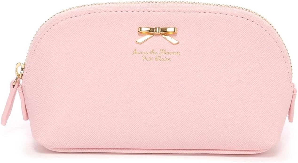 サマンサタバサプチチョイス ポーチ レディース 化粧ポーチ コスメポーチ 小物入れ シンプルリボンプレート ポーチ シューズ バッグ Amazon