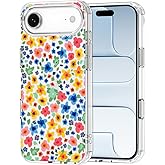 MOSNOVO for iPhone Air Case | Military Grade 6.6ft Drop Tested | Camera Control | Clear with Little Flowers Design