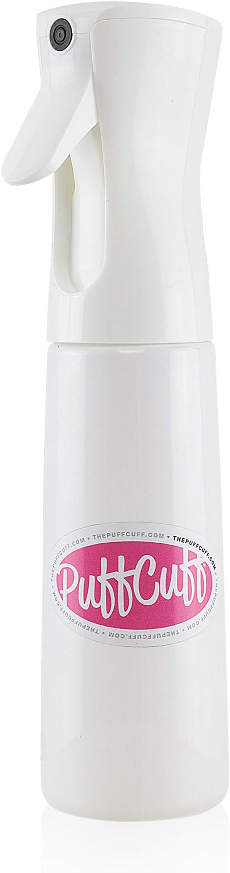 PuffCuff for Men I Refillable 360° Misting Spray Bottle | For Multicultural Curly, Kinky, and Textured Hair | Evenly Distributes Water to Prevent Over-Saturated Curls | Black | 1 Piece