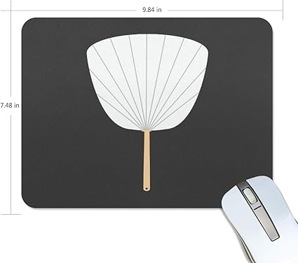 Amazon マウスパッド かわいい 黒と白 団扇 和風 シンプル 高級 ノート パソコン マウス パッド 柔らかい ゲーミング よく 滑る 便利 静音 携帯 手首 楽 Kimdan マウスパッド 通販