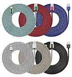 USB C Cable, UNISAME 6 Pack 6.8Ft Heavy Duty Bold Braided USB Type C USB Fast Charging Cable for Galaxy S10 S10+ S10e S9 S8 Note 10 9 8 LG G7 G6 V40 V35 Oneplus 6T 7