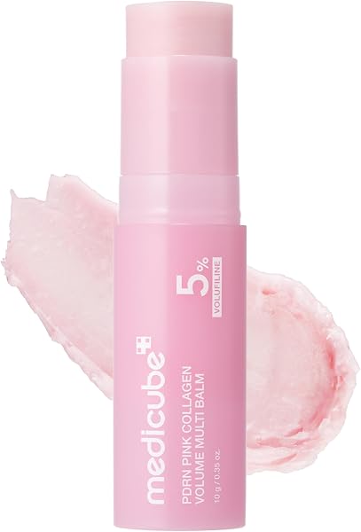 medicube PDRN Pink Collagen Volume Multi Balm Stick - Face & Body Balm | Volufiline, PDRN, NAD, Collagen - Under-Eyes, Neck,