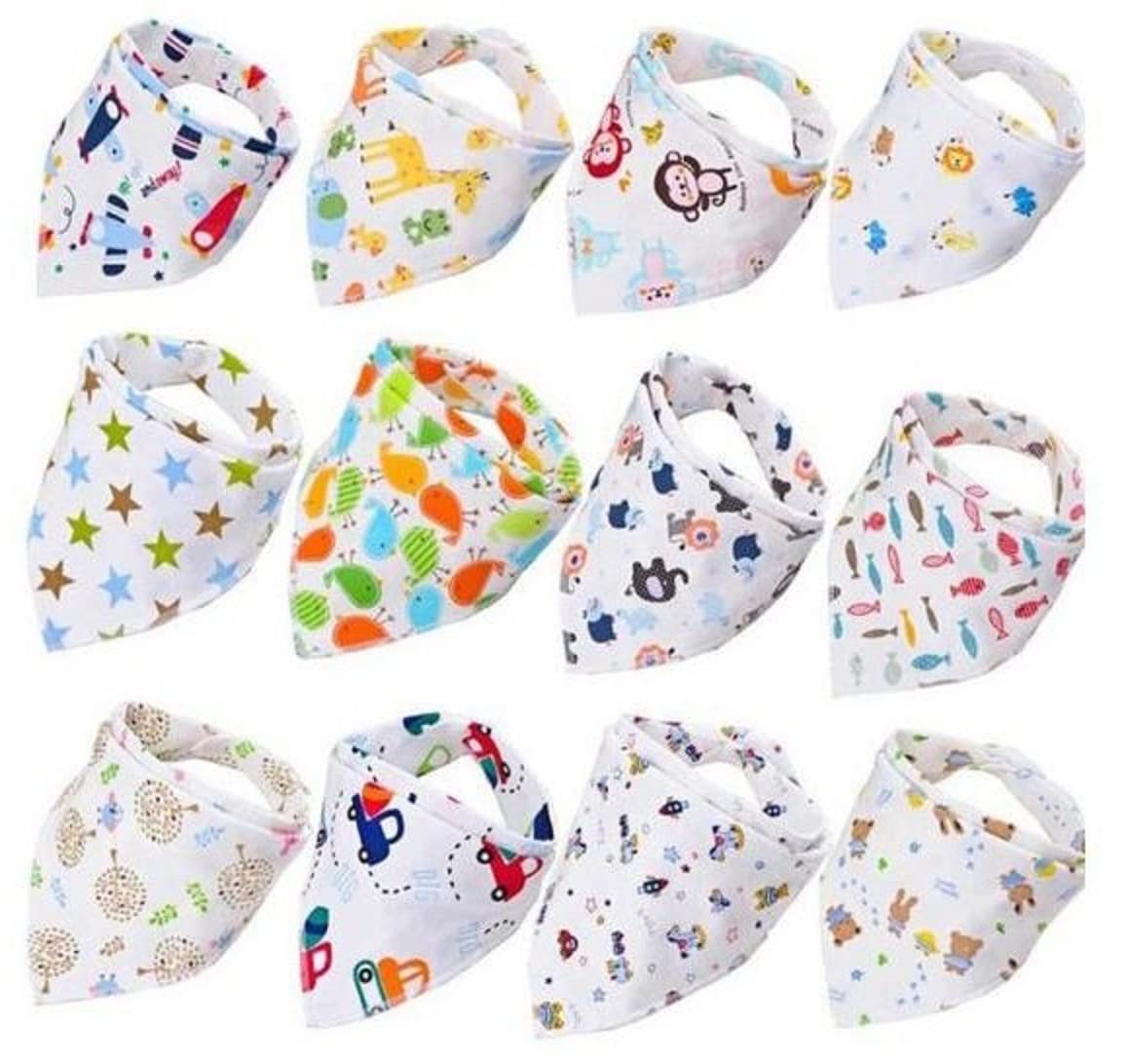 OnlyBee 6 Pack - Baby Feeding/Drool Bibs (6 Random Boys Mix)