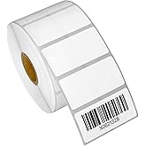 OfficeSmartLabels – 2" x 1" Removable Direct Thermal Labels - Compatible with Rollo & Zebra Desktop Printers and More – 1” Core; Perforated, Water & Oil Resistant [4 Rolls, 5200 Labels]