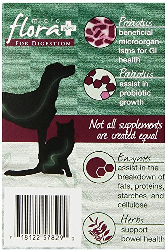 Herbsmith Microflora Plus – Dog Digestion Aid –Probiotics and Digestive Enzymes for Dogs – Prebiotic for Dogs – 120 Capsules - Thumbnail 2