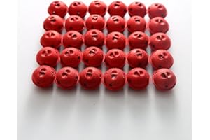 Zsail Christmas Bells 32 Pieces Jingle Bells with Snowflake Cutout 1.6 Inch/ 40 mm Christmas Craft Bells for Christmas Trees and Home Decorations (red)