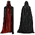 SnowCinda ハロウィンマント ドラキュラ変装 コスプレ 仮装用マント フリーサイズ 大人用 肩下約150㎝ フード付き