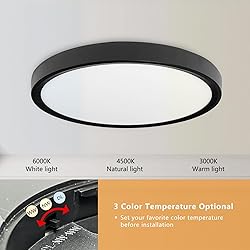 OFFIY 6PK 12 Inch LED Flush Mount Ceiling