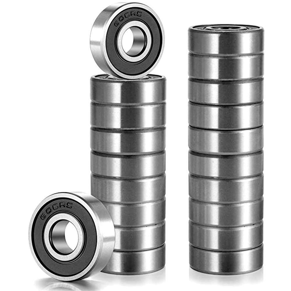 Ball Bearings 20 PCS Deep Groove Ball Bearings 608 2RS Skateboard Bearing, Roller Skate Bearings for Skate Board Stunt Scooters Long Board Roller Skates Micro Scooter Fidget Spinner Inline Skates Quad