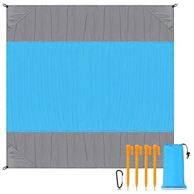 BROTOU Sand Proof Beach Blanket 82&lsquo;&rsquo;78&lsquo;&rsquo; Compact Outdoor Beach M at Quick Dry for Camping Hiking Travel Festival Sports Picnic Mat Ground Cover Tarp