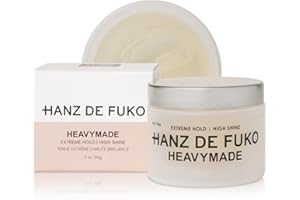 Hanz de Fuko Heavymade – Premium Men’s Hair Styling Pomade for an Extreme Hold, High Shine Finish – Water-Based, Humidity-Resistant Styler for Achieving Various Hairstyles – 2 oz, Travel Size