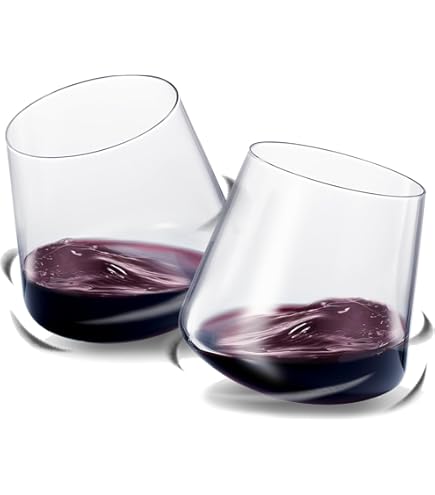 American Atelier Copas De Vino Morado Vintage, Juego De 4, Copas De Vino, Cristalería De Estilo Vintage De Colores, Aptas Para Lavavajillas, Color Morado, Capacidad De 12 Onzas
