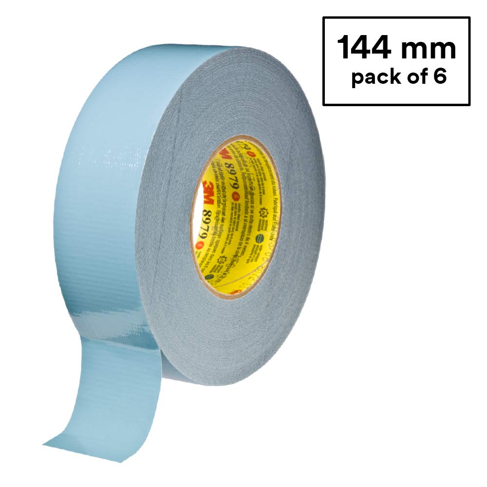 3M 8979 Performance Plus Duct Tape, Slate Blue, 144 mm x 54.8 m x 12.1 mil – High Performance Tape for Splicing/Taping Insulation, Capping Pipe, Temporary Repair and More, 6 Pack