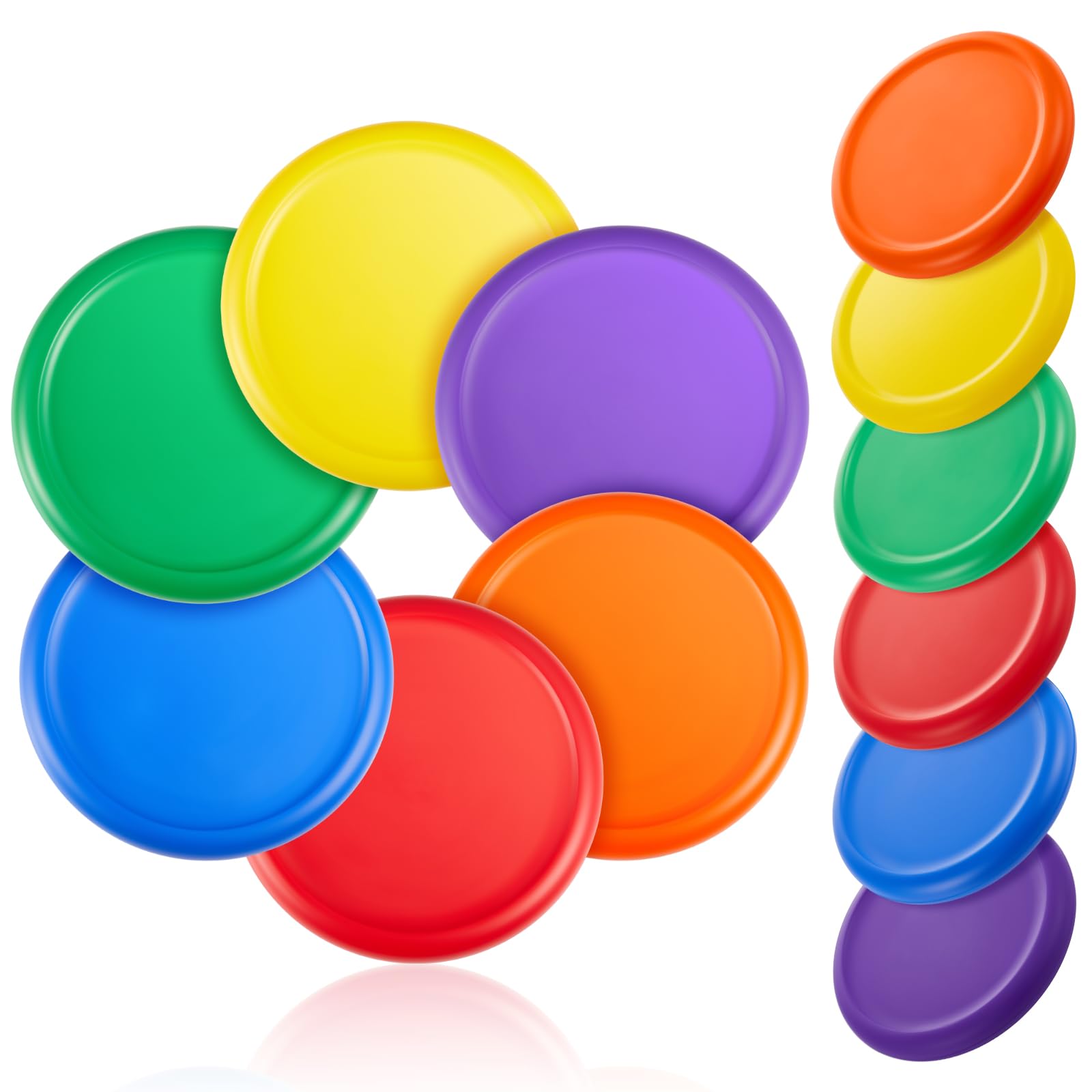 Photo 1 of 12 Pcs 8 Inch Foam Flying Discs PE Equipment Coated Soft Flying Discs Kid Toy for Physical Education Equipment Elementary School Teaching Beach Outdoor Playing Game Sports Party Supplies, 6 Colors